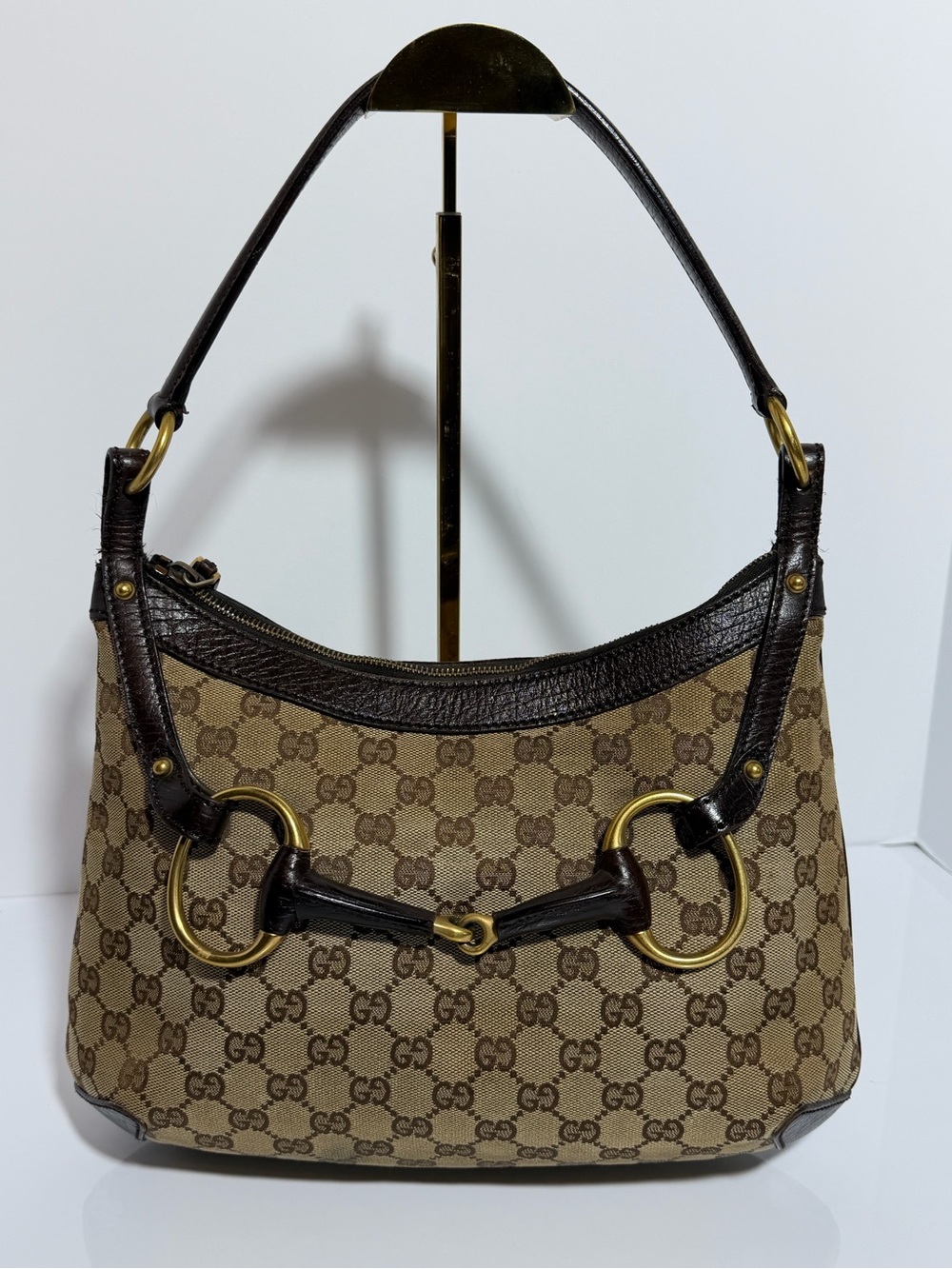Tom Ford Era Gucci Tan GG Canvas Shoulder Bag